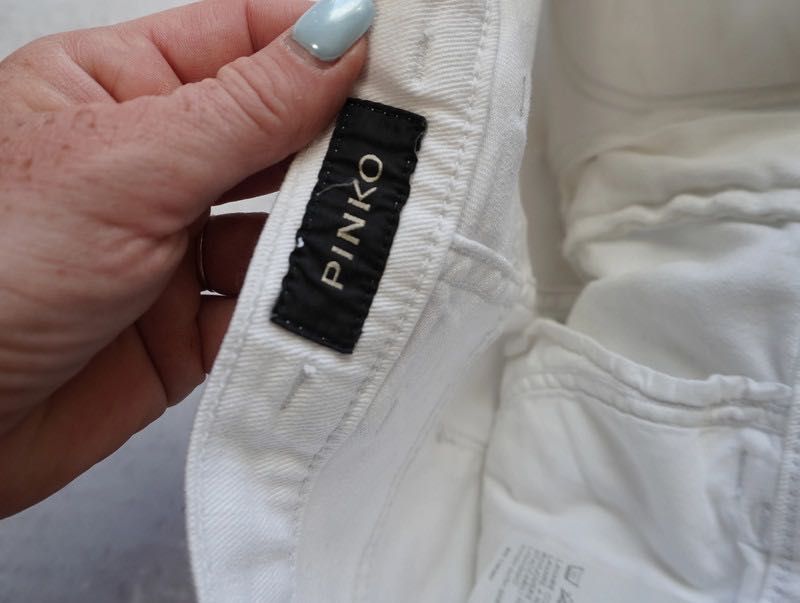 Pinko szorty kolarki damskie białe 28 s/m
