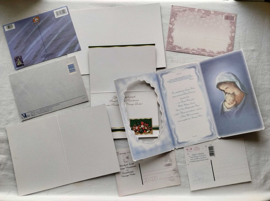 Kartki świąteczne Boże Narodzenie i Nowy Rok - zestaw