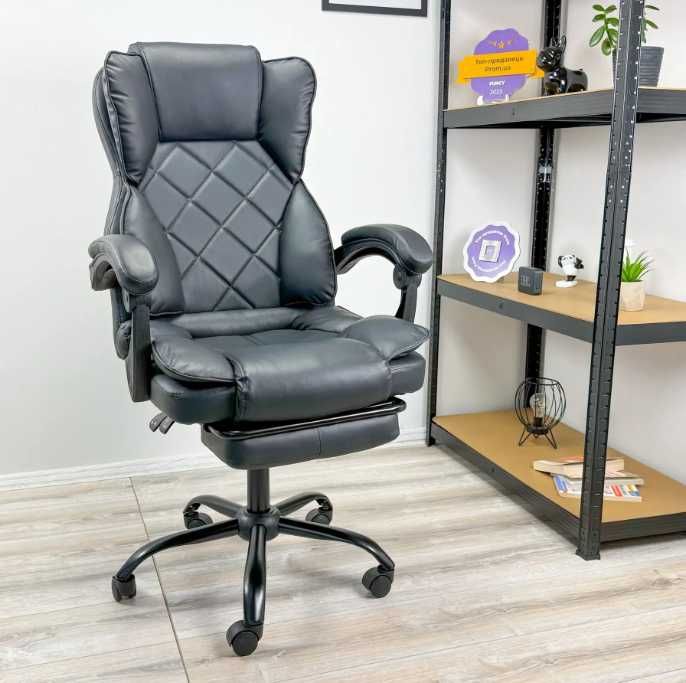 Крісло офісне ігрове DEXON тканина екошкіра підставка  геймерське