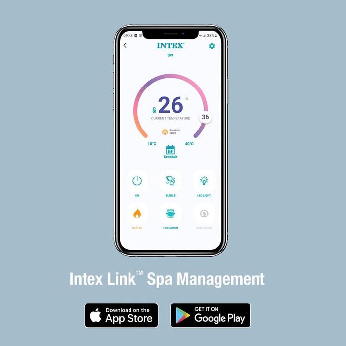 Intex SPA Insuflável circular Greywood Deluxe, 6 pessoas