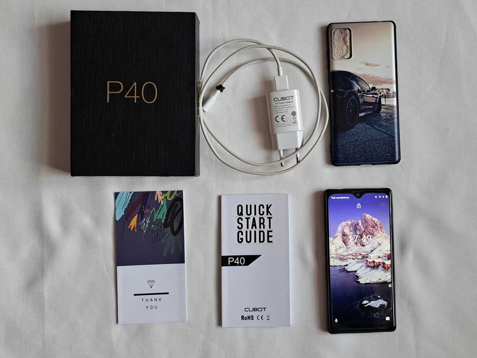 P40 - Full Zestaw. Smartfon Cubot P40 + szkło hartowana + case.