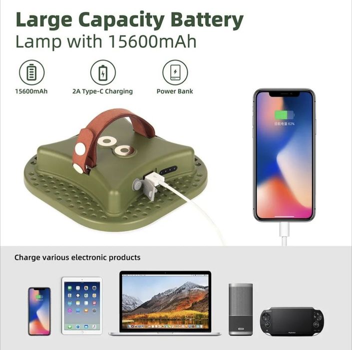 Потужний кемпінговий ліхтар MOS-LY01  80w 15600мАч