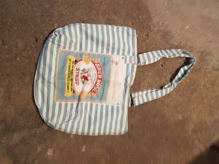 Niebieska torba z materiału