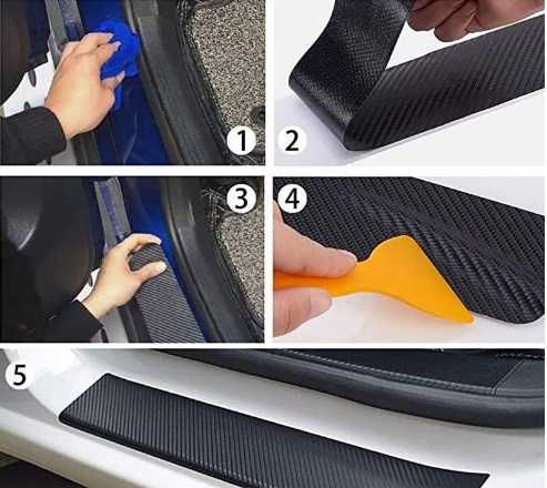 Карбонова захисна плівка 3D,  5D. Ширина: 5см, 7см, 10см. Дожина: 5м.