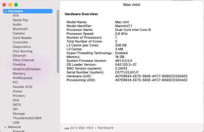 Apple Mac mini (model A1347 2014 г.) i5-2,6 GHz/RAM 16 Gb/SSD 256 Gb