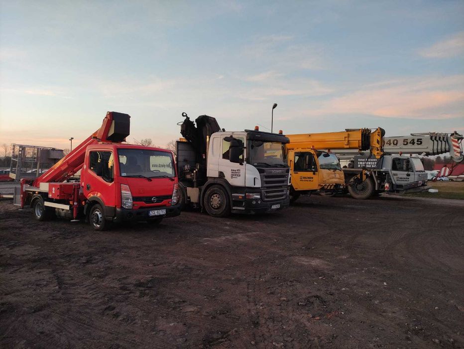 Wynajem Podnośnik Koszowy 27 Metrów Wycinka Drzew Zwyżka dzwig-hds.pl