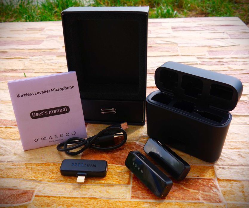 Mikrofon Krawatowy BEZPRZEWODOWY Kieszonkowy Do iPhone PROFESJONALNY 2