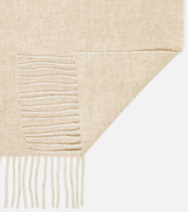 Шарф Jacquemus Logo Jacquard Fringed Edge Scarf Beige