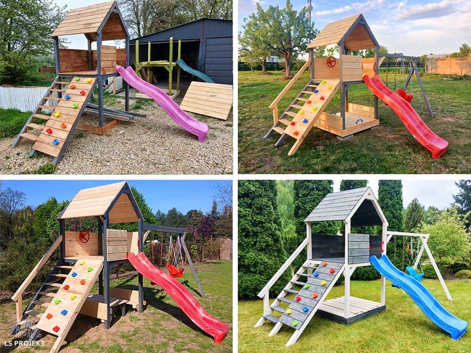 Plac zabaw domek dla dzieci huśtawki zjeżdżalnia wspinaczka‼️gwarancja