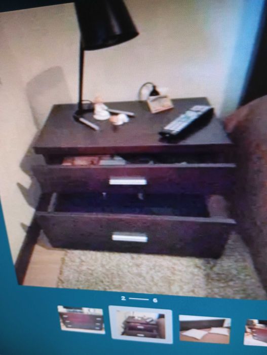 Mobília quarto em Pinho castanho escuro