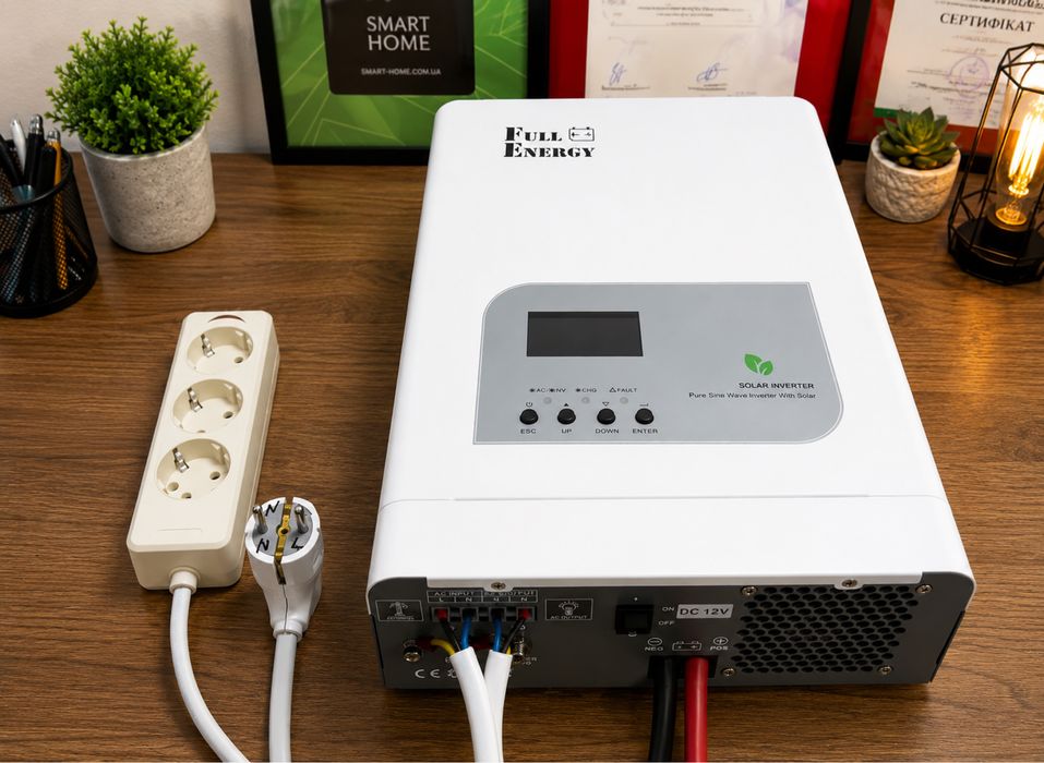 ХІТ‼️1500Вт‼️220В 12V 12В комплект резервного питания живлення инвертор с зарядкой для кватиры котла зарядна станція бесперебойник Lifepo4 аккумулятор