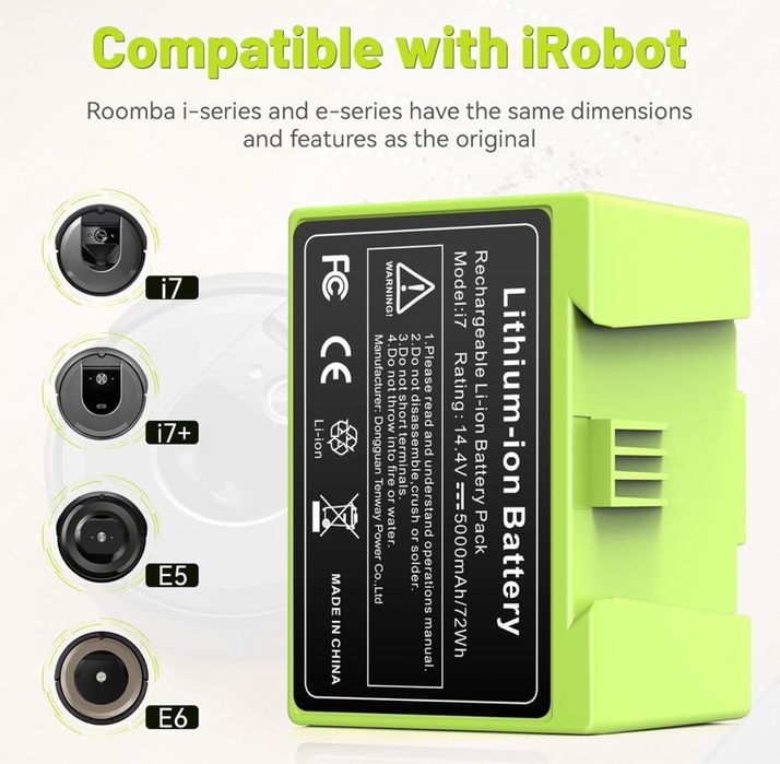 Акумулятор для робота пилососа iRobot Roomba i3/i4/i7/E5/E6