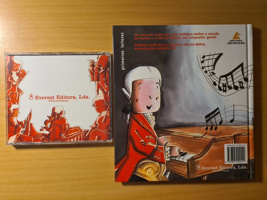 Livro e CD infantil "De A a Z com Mozart e a Música"