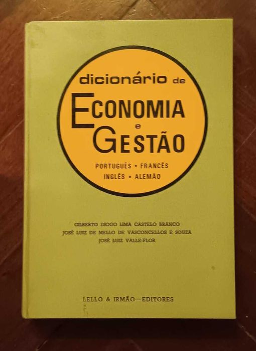Venda livro "Dicionário de Economia e Gestão"