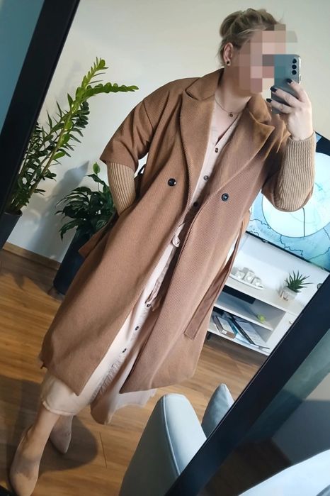 Elegancki płaszcz wiosenny 44 46 Nowy