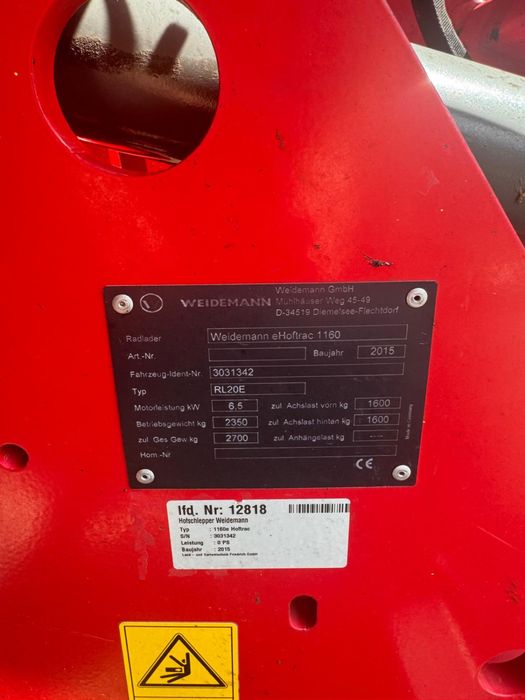 Ładowarka weidemann EHOVTRAC 1160E elektryczny