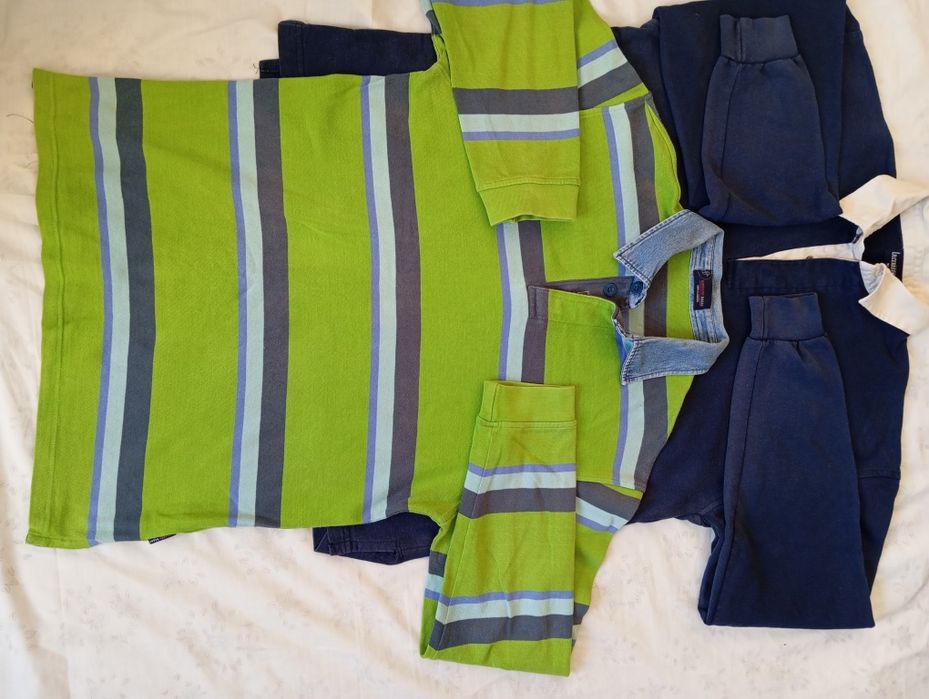 Calças 46 e polos XL