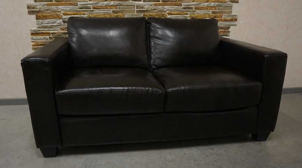sofa 2 os skóra naturalna styl kolonialny do biura szer. 150 cm w-989