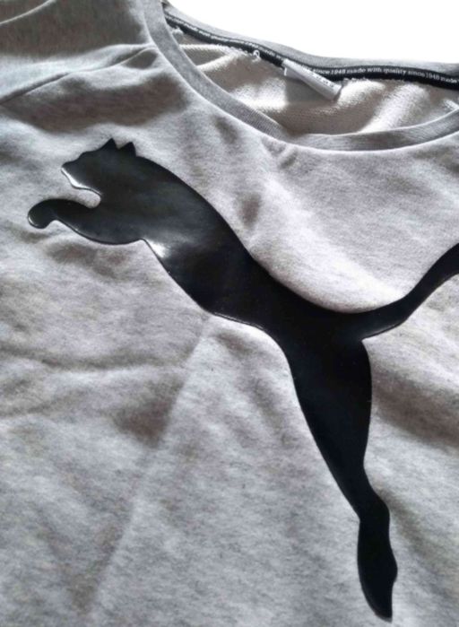 Szara, krótka bluza / crop top – Puma – M / 38