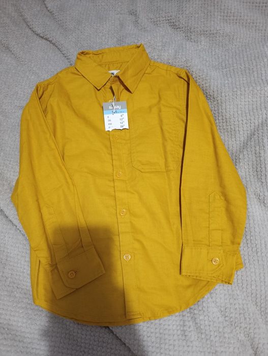 Koszula z kołnierzem na długi rękaw roz.116 cm