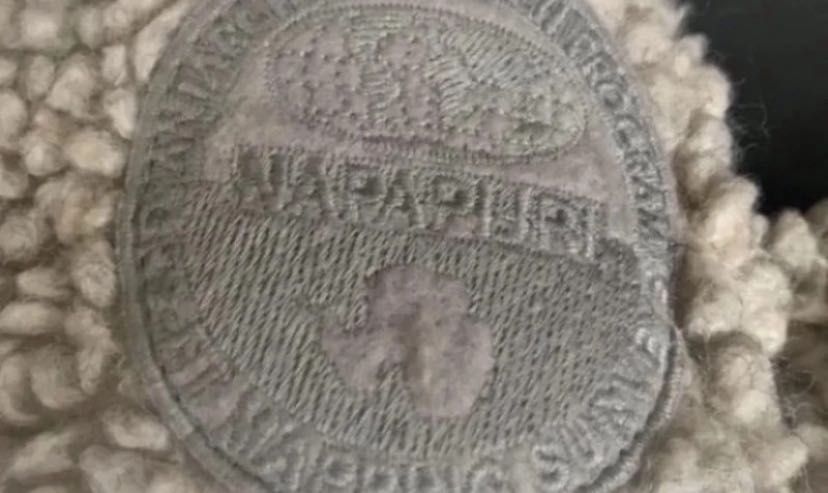 Wełniany popielaty płaszczyk Napapijri