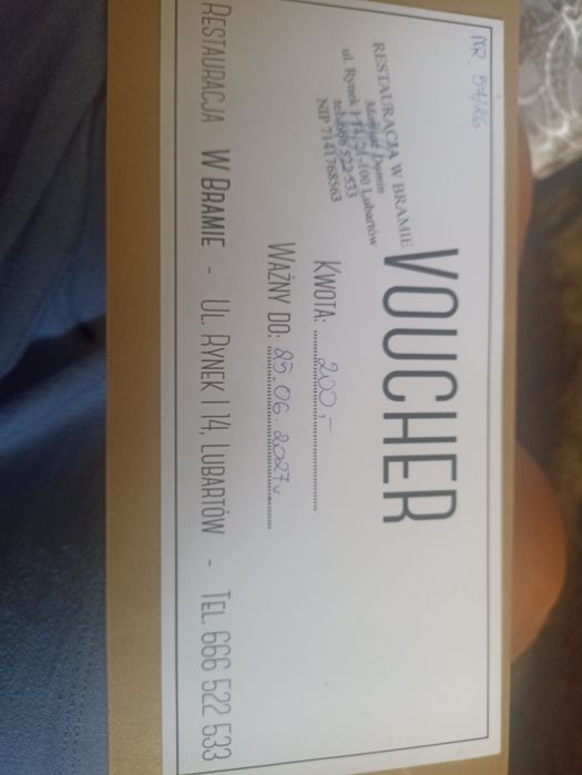 Voucher do restauracji