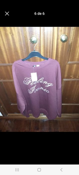 Sweat bordeax L (serve a XL) preço negociável