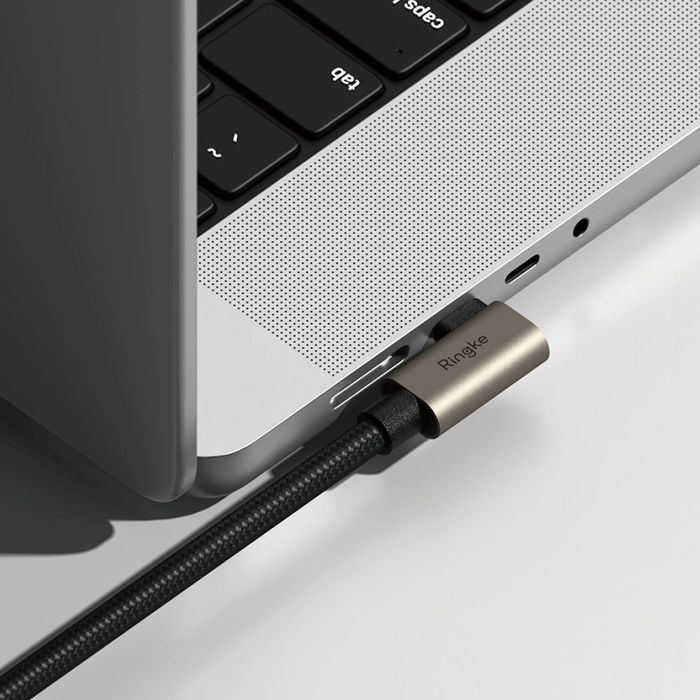 Kabel kątowy Ringke 3.2 gen. 2x2 USB-C, PD 3.1 240W 1m - czarny