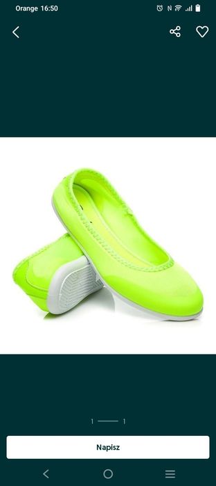 Baleriny neonowe 38 cena weekendowa 33