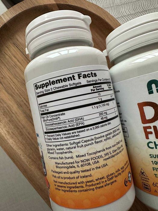 Омега для дітей дитяча NOW Foods з риб’ячим жиром з ДГК для дітей