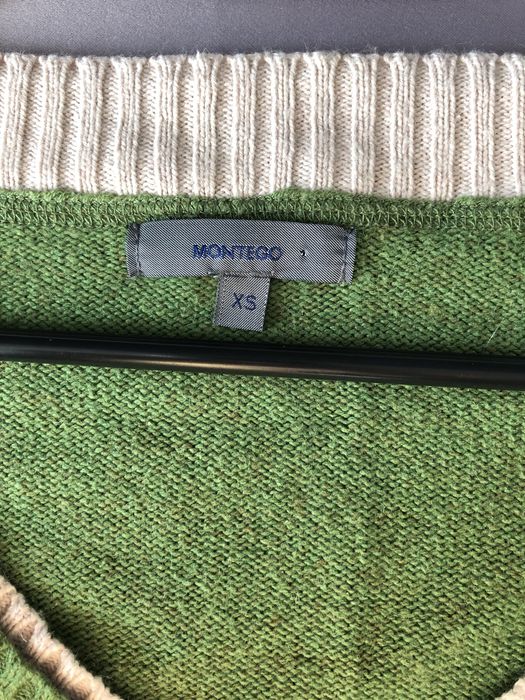 Zielony sweterek vintage montego xs