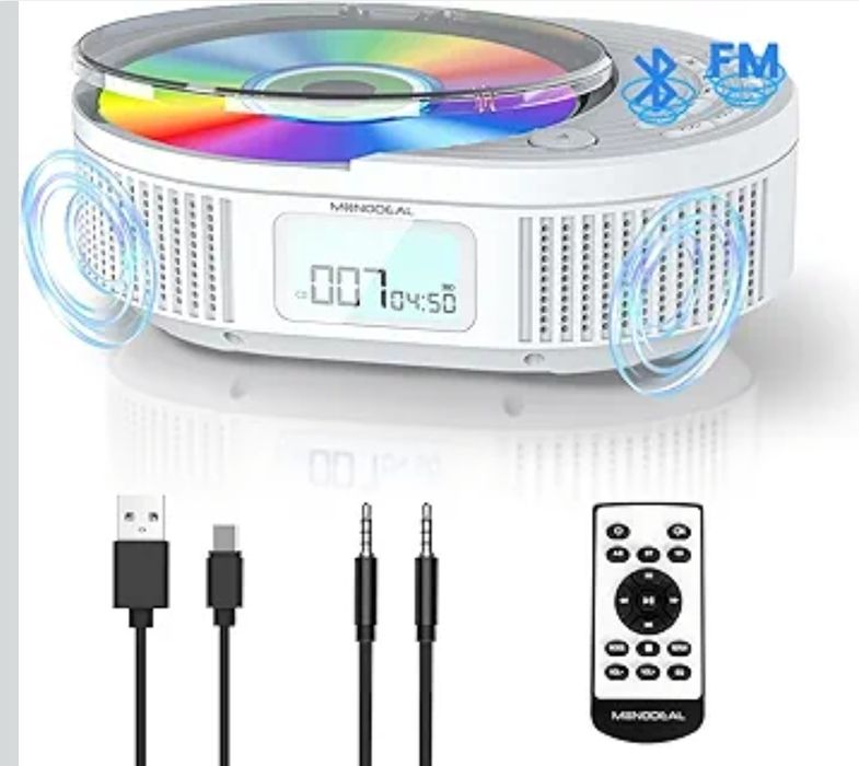 Przenośny odtwarzacz CD Bluetooth i radio FM 2w1 F01