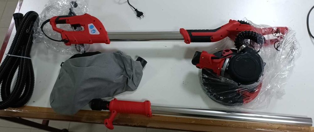 Lixadeira de pladur , lixadeira elétrica para drywall, lixadeira dobrável para drywall, com cabo telescópico, lixadeira elétrica, lixadeira de gesso