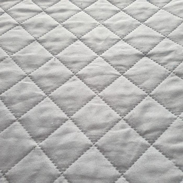 Narzuta 220x240 pikowana szara zieleń butelkowa