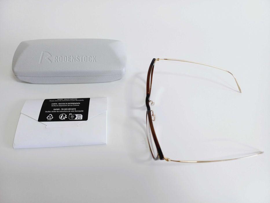 Okulary Rodenstock R7134 Oprawki ciemny brąz złote