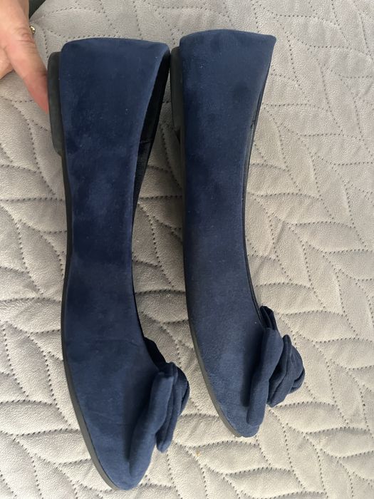 Granatowe baleriny z kokardą rozm. 38