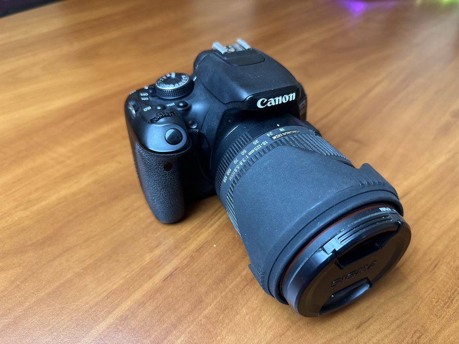 Фотоаппарат Canon EOS 600D + Обьектив Sigma DC 18-125mm 1:3.8-5.6 hsm