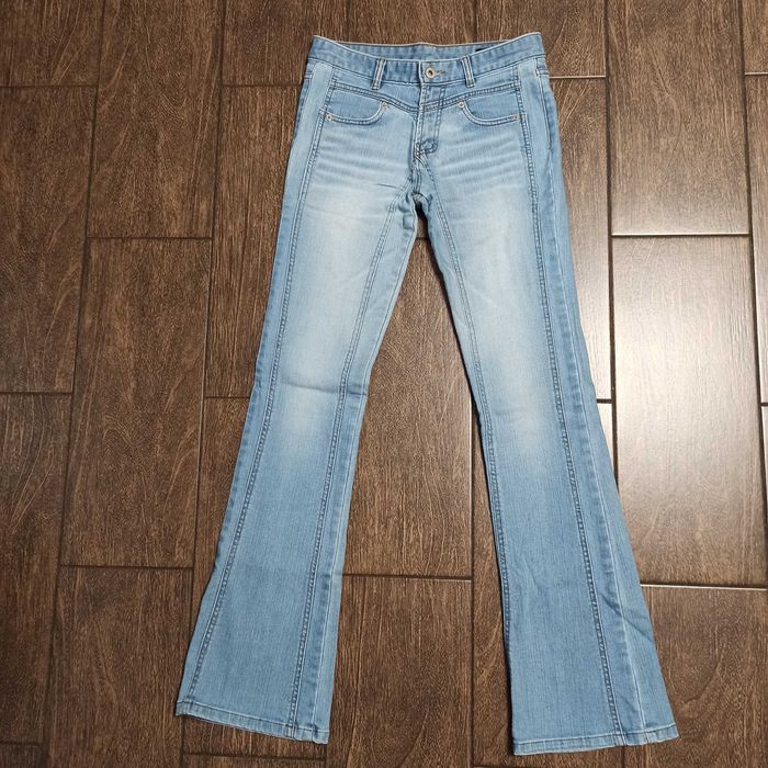 Брендовые джинсы JEAN LOUIS Италия! Оригинал! Голубые Клеш Женские