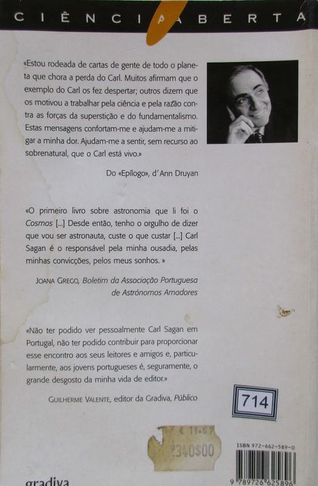 Carl Sagan - - - Biliões e Biliões - - - - - Livro