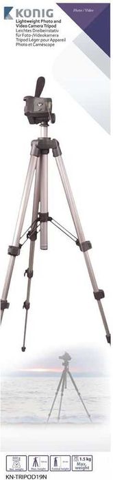 König KN-TRIPOD19N statyw tripod aparat kamera 105cm max min 35cm