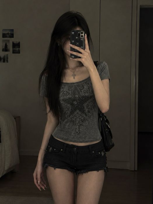 готичний топ зірка вінтажний punk grunge emo alt goth dollskill гранж альт нефор demonia new rock sk8 rap opium harajuku downtown 2000s y2k coquette