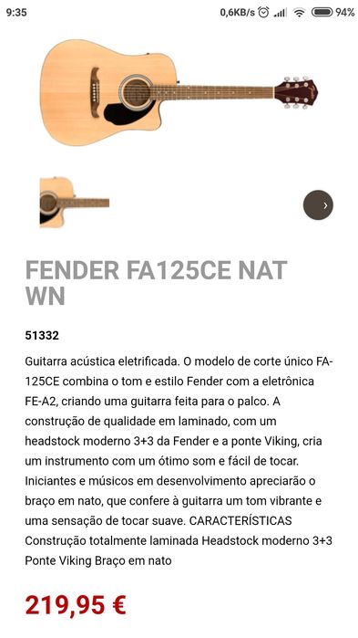 FENDER® elétrico cordas aço