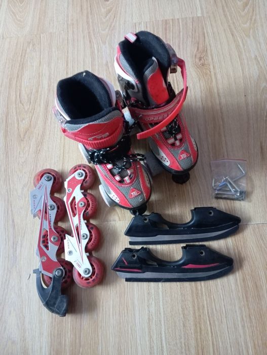 3 w 1 łyżworolki wrotki 31-34