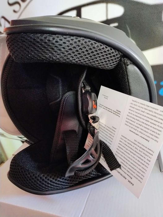 Kask motocyklowy otwarty czarny mat XS S M L XL XXL