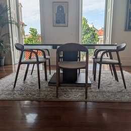 Mesa sala de jantar em carvalho, extensível