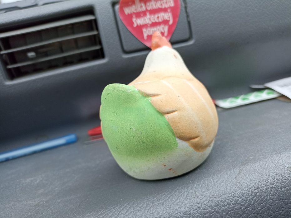 Ceramiczna Stara figurka kurka