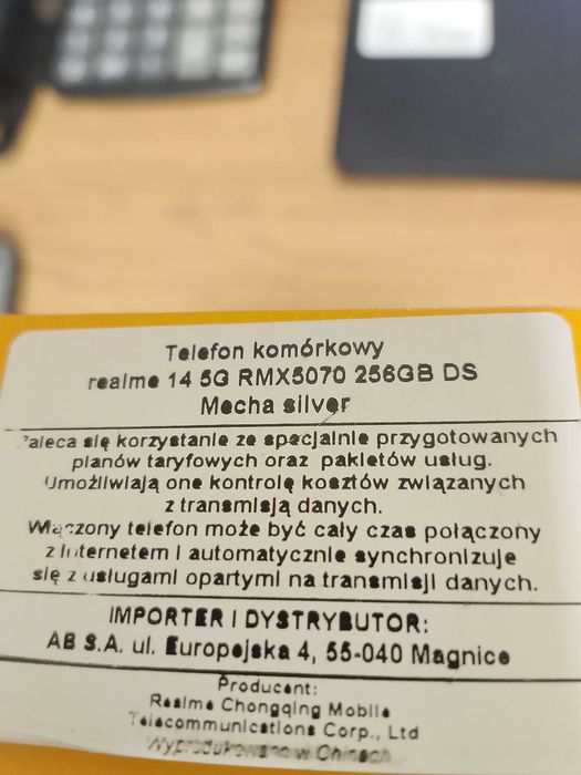 Realme 14 mobile phone nowy