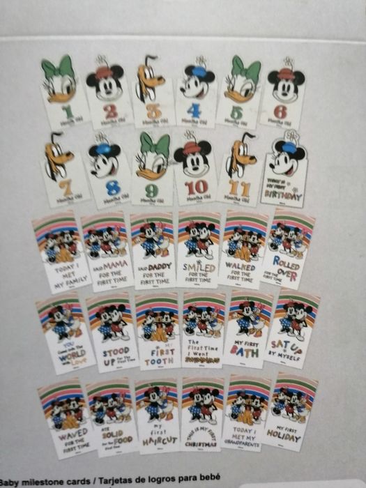Cartas dos meses bebé