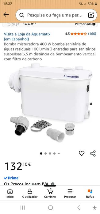 Bomba e reservatório
