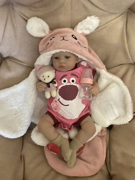 Кукла реборн 52 см, в меховом конверте